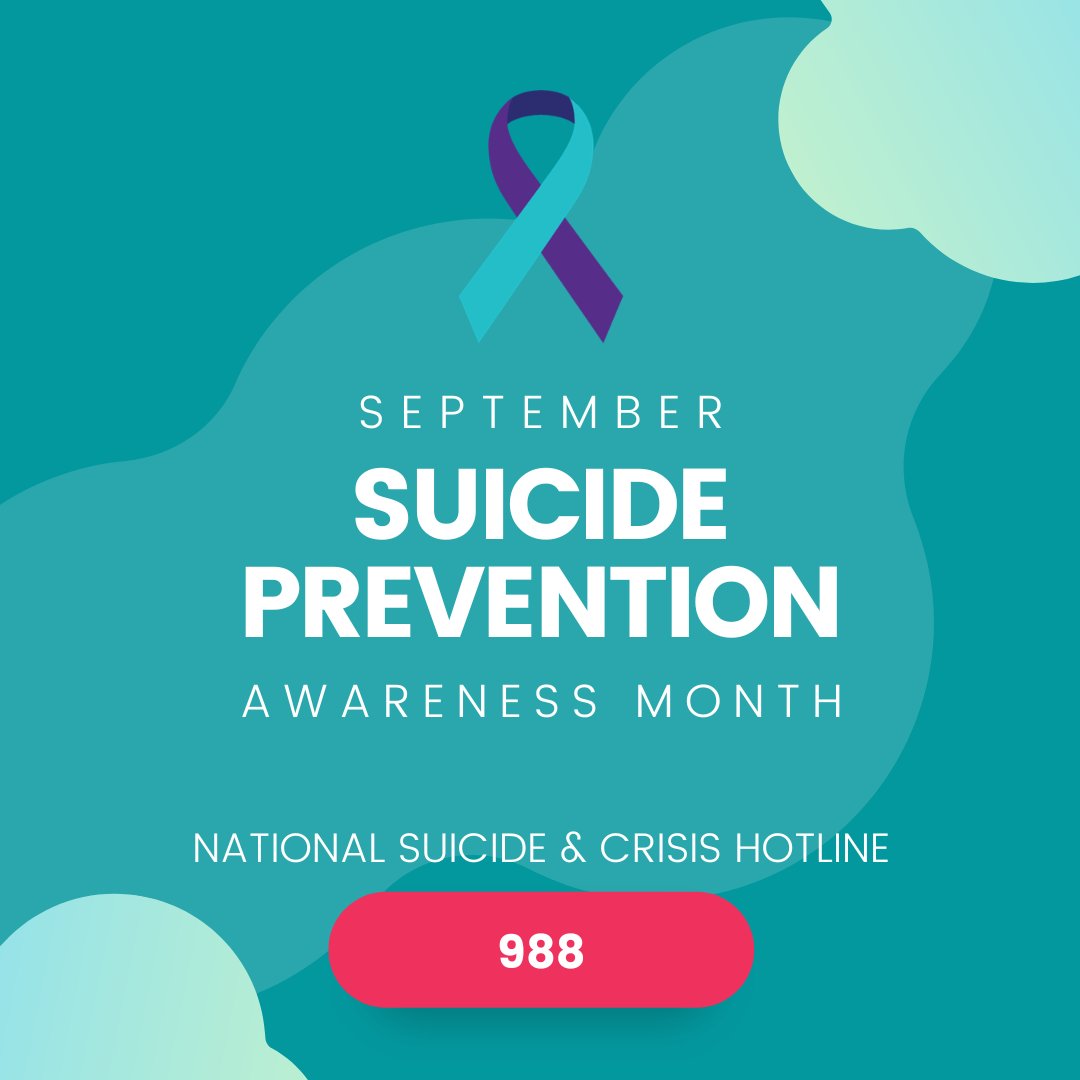 ShelbyCoC_IN's tweet photo. September is Suicide Prevention Month, a time to raise awareness on the stigmatized topic of suicide. Need help? Call the National Suicide & Crisis Hotline 24/7 by dialing 988. #LinkingUsTogether #SuicidePreventionMonth #SuicideAwarenessMonth #NationalSuicidePreventionMonth https://t.co/9cWbWEKy2s