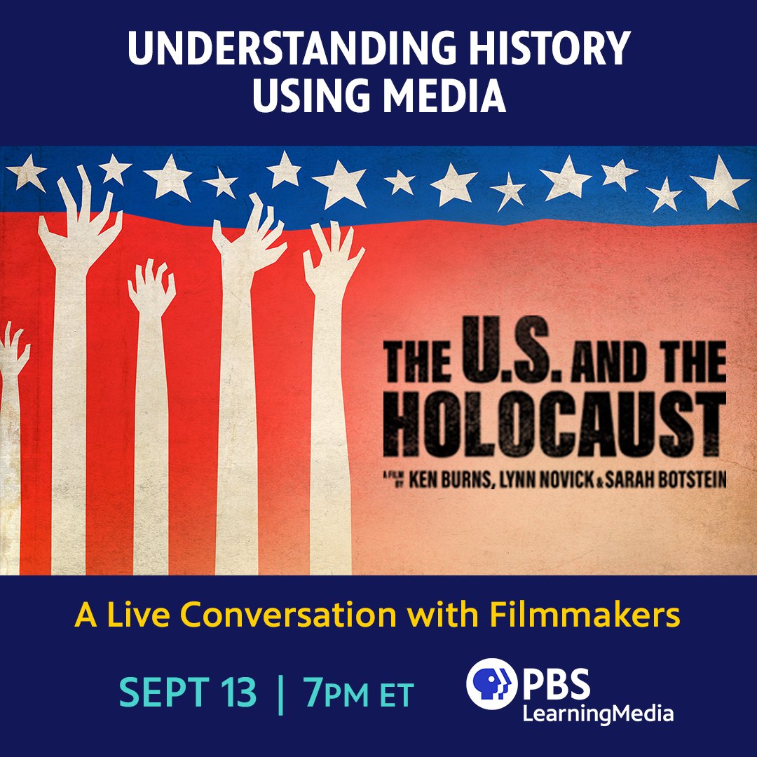 pbsteachers's tweet photo. Gain a deeper understanding of Holocaust education in classrooms across the U.S with a meaningful conversation with the filmmakers of the new film "The U.S and the Holocaust". Register here for the conversation on 9/13 at 7pm ET ➡️ https://t.co/bRL5Tttbos https://t.co/qHKHdwA9GU