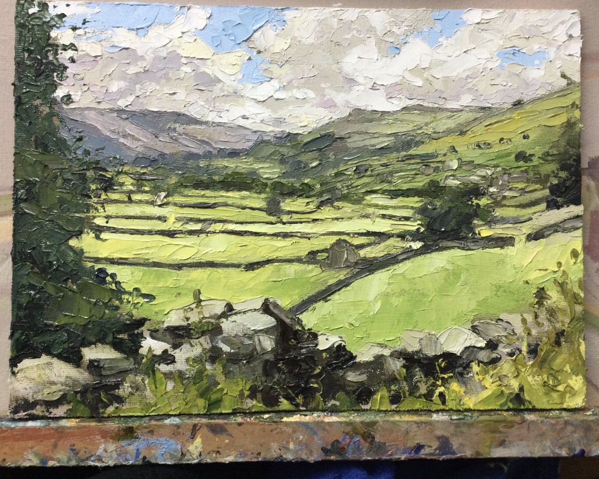 Hot off the easel today! Inspired by my trip up Swaledale to Muker Show. I’m always taken by the dry stone walls, their construction, and the barns forming parting of the local landscape #yorkshire #drystonewalls #barns #landscape #oilpainting 

lynnwardartist.com/store/p_300797…