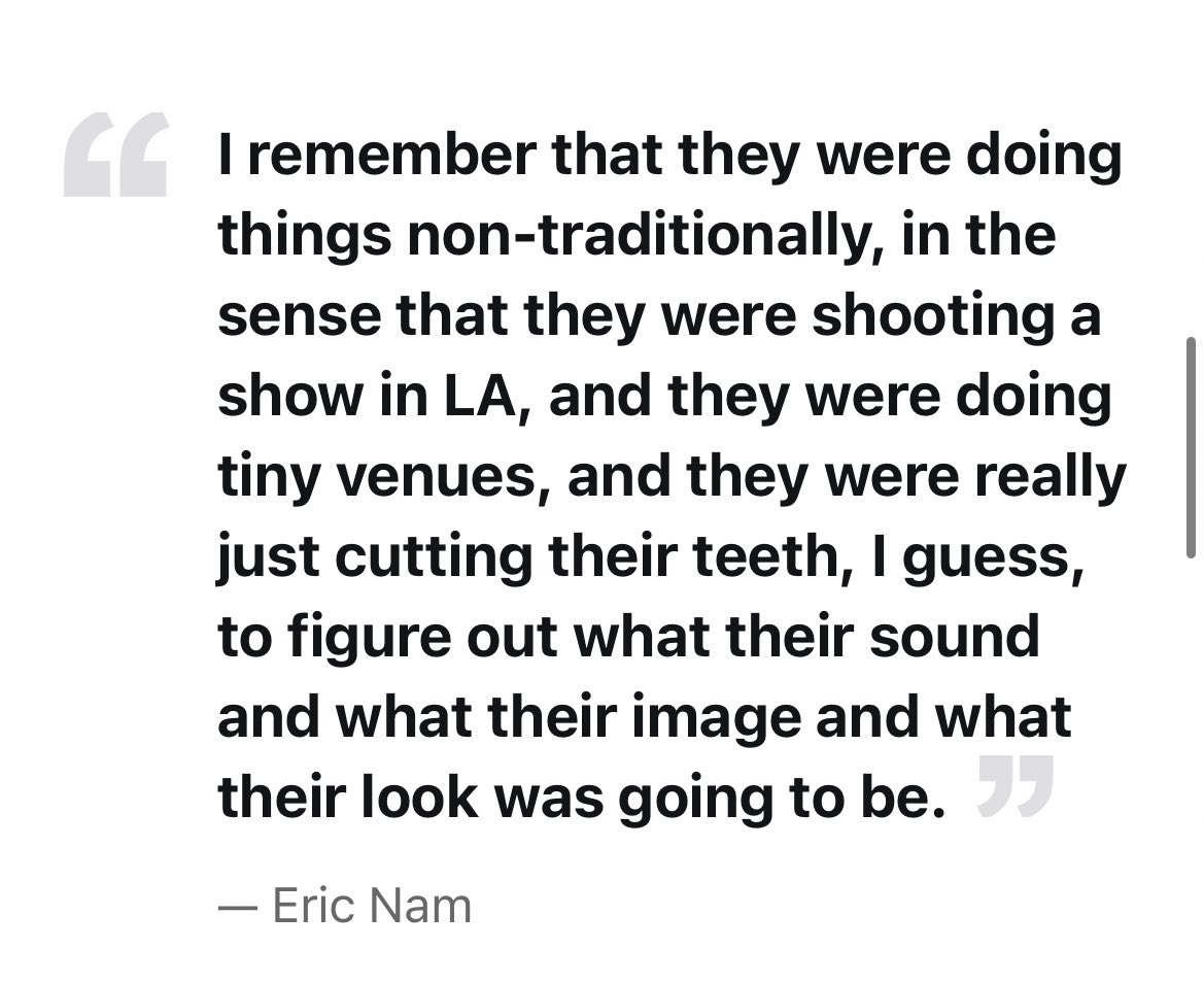 TATAMOCHII's tweet photo. a reminder that eric nam has witnessed bts’ journey from the beginning &amp; he, himself, have said that they were underdogs but organically became successful. you cant just rewrite their history to appease your own opinion. facts are facts. bts has always been THAT good. https://t.co/UcS0hNa8PQ