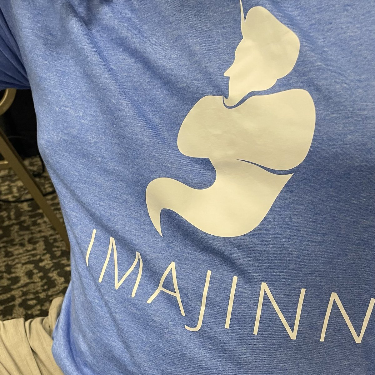 joshdailey's tweet photo. I found the Genie behind the magic of Imajinn AI at WordCamp US. #wcus #wordpress #infiniteuploads https://t.co/c1c2qJYocT