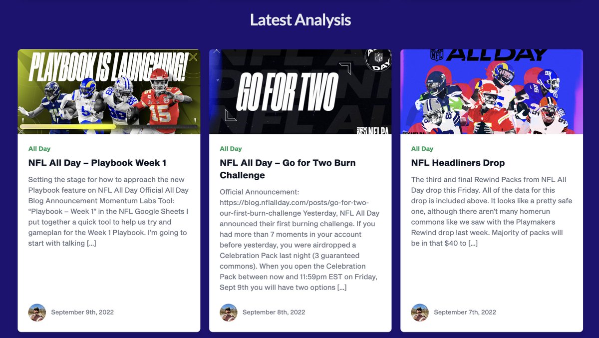 New <a href="/momentum_labs_/">Momentum Labs</a> feature - Analysis Posts!

<a href="/jonboybeats/">Jon Jackson</a> has been crushing it lately with his <a href="/NFLALLDAY/">NFL ALL DAY</a> analysis and we're now featuring his posts on the momentumlabs.app site. If you're doing the Playbook challenges this week, you'll want to check out his latest post.