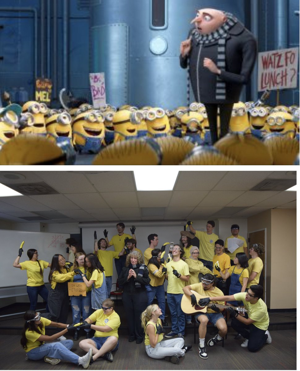 This year’s group photo theme: The minions and their boss 🍌