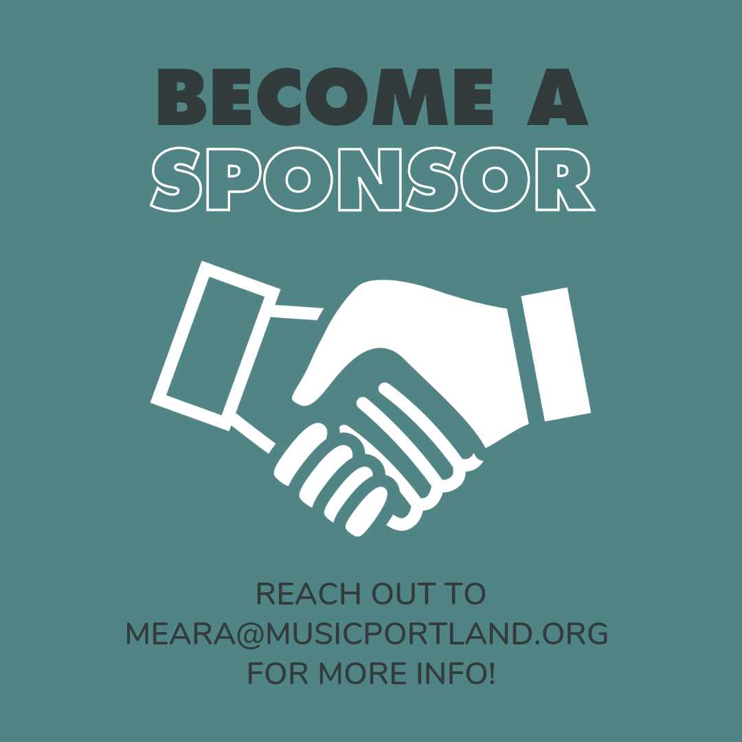 Would you like to help sponsor MusicPortland?

If you're a business who would like to reach our audience through our publications or events, reach out to Meara at meara@musicportland.org to learn about ways you can help!