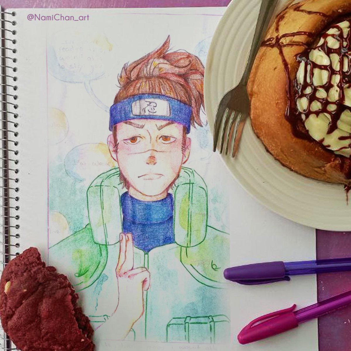 NamiChan_art's tweet photo. This watercolor isn't finished at all, but still I wanted to post it so bad!!!! #narutofanart #NARUTO #fanart #wip https://t.co/3rHpm6itZ3