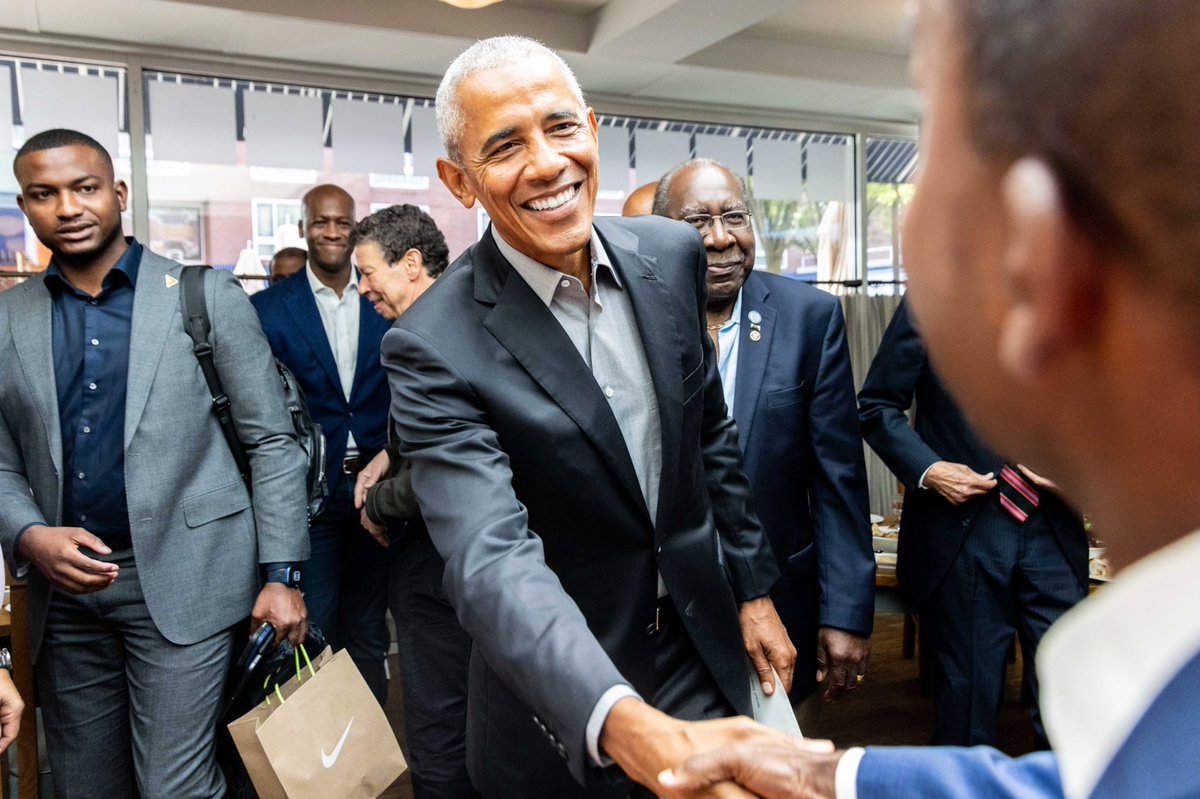 More than humbled and honored to have @BarackObama as this month’s guest at the first meeting of The Breakfast Club. We are so grateful and appreciative of your time, thoughts, and service. Thank you, Mr. President.