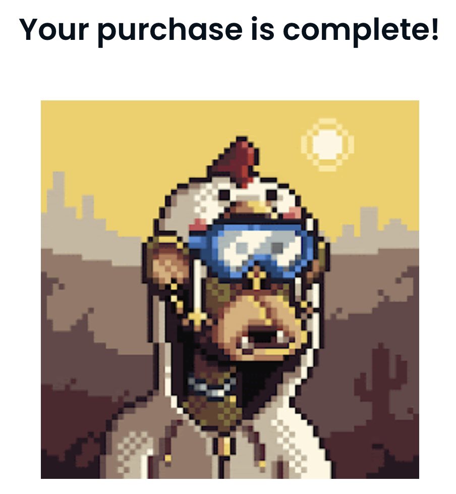 justpaycrypto's tweet photo. Gotta get that chicken!! @ApeReunion #ApeReunion #Reunion #VesselSummoning #ReunionTakeover https://t.co/PWTXuPX75W