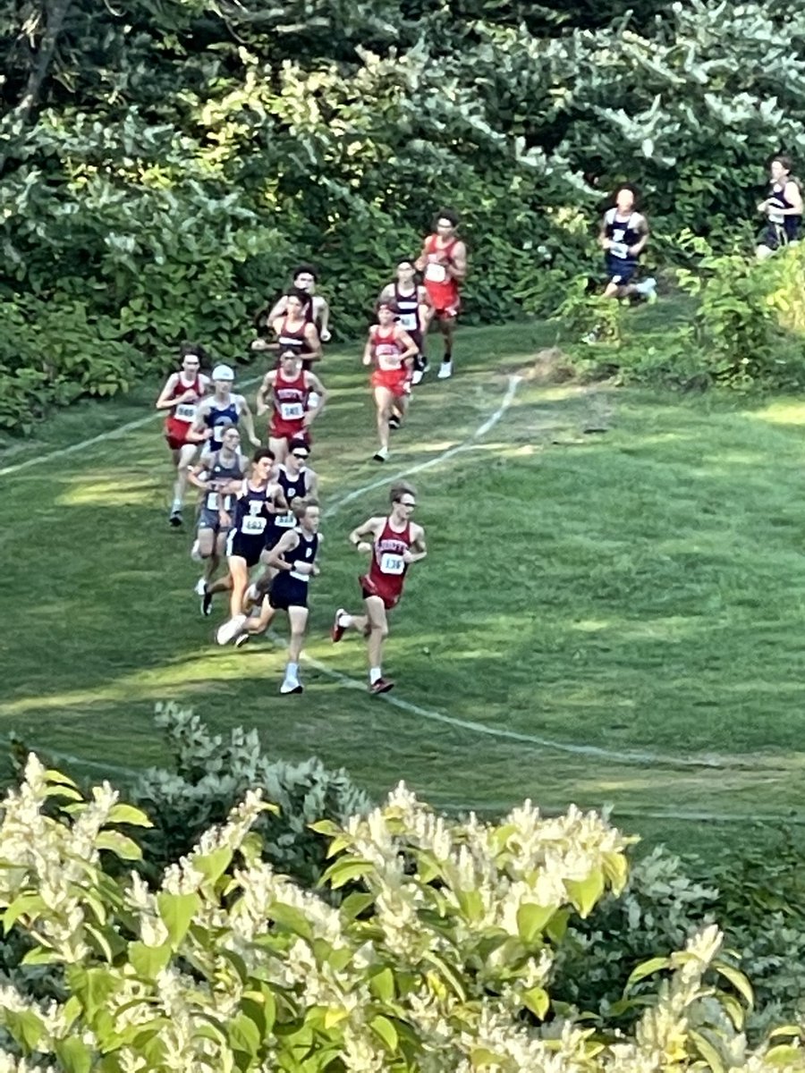 Super impressive sight at todays cross country meet with Biddeford, Gorham, Kennebunk, Portland and SP at Biddeford’s Rotary Park!