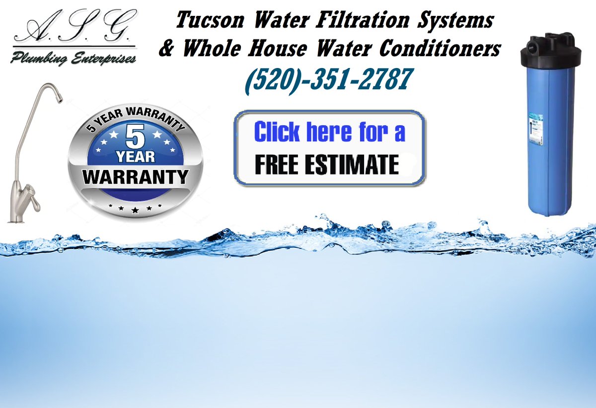Complete whole house water filtration systems delivers filtered water to every outlet in your home. Enjoy the FINEST drinking, bathing &amp; cleaning water ever! tucsonazplumber.com/water-filtrati… #waterfiltration #irrigation #plumbing #plumbingrepairs #TucsonAZPlumber  #Plumber