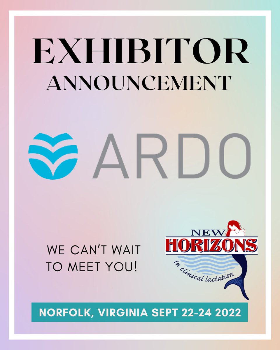 We are delighted to welcome back <a href="/ArdoBreastPump/">Ardo USA</a>  Medical as one of our exhibitors.

For over 25 years, Ardo has been developing, producing, and distributing products that accompany people on their journey through life. 

Help more families! uslca.org/new_horizons_n…

#IBCLC