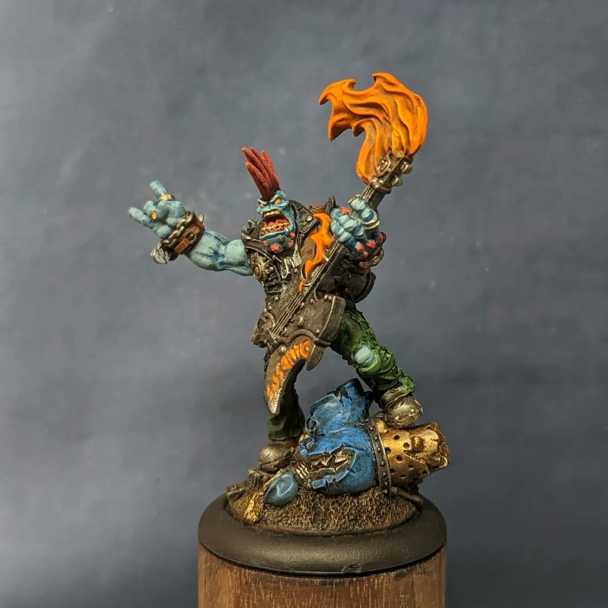 Here's the Full Metal Fell Caller from Minicrate. He was a blast to paint! #Warmachine #Wargaming <a href="/privateerpress/">Privateer Press</a>