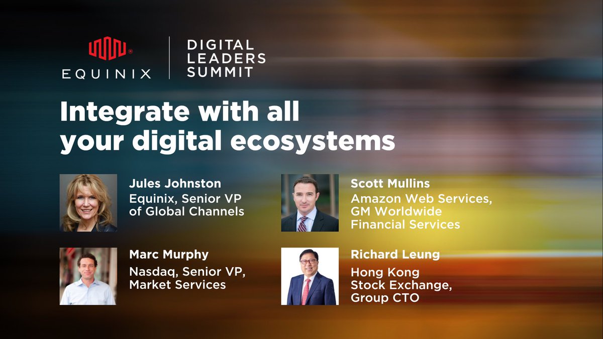 Excited to be a part of the Equinix Digital Leaders Summit 2022 &amp; share knowledge/insights with other digital leaders on the Integrate with Digital Ecosystem Panel Session. Join me Sept. 15th! bit.ly/3Dei2sL
#Equinix
#DigitalTransformation #EquinixDLS22