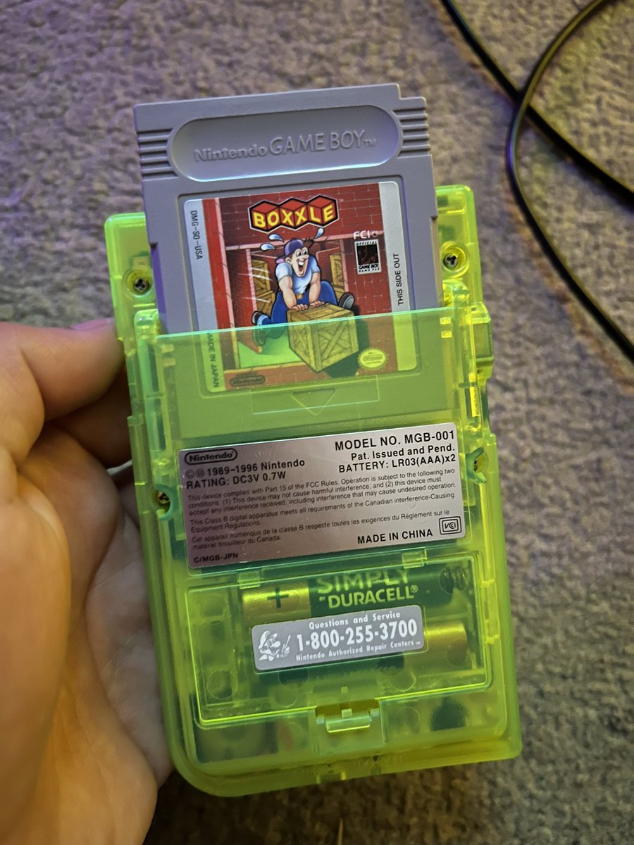 mikrobyte's tweet photo. Did anybody ever play #BOXXLE ? #nintendo #gameboy #90s https://t.co/mvbULsBvLV