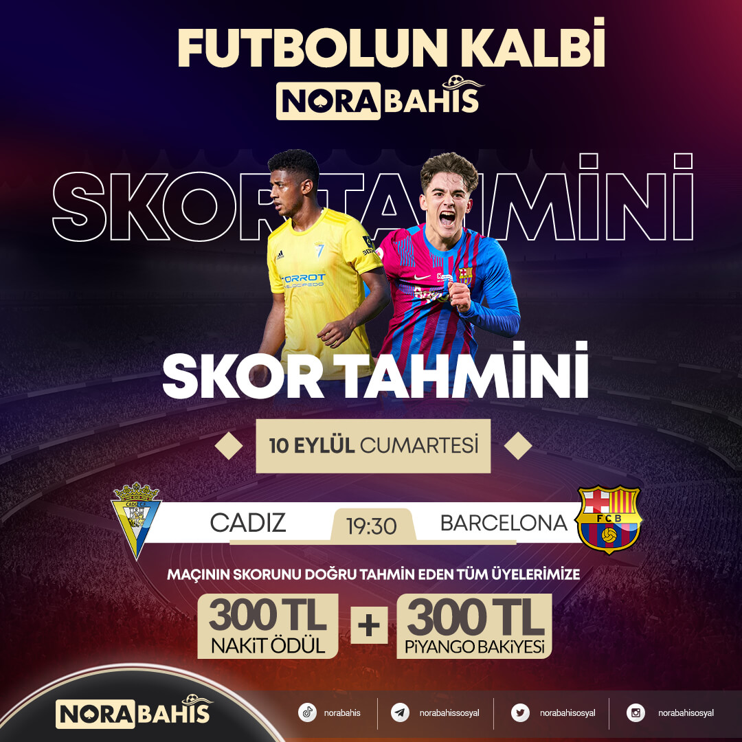ulker_casino's tweet photo. 🟦CADIZ🆚BARCELONA MAÇININ SKORUNU DOĞRU TAHMİN EDEN TÜM ÜYELERİMİZE 300 TL NAKİT VE 300 TL PİYANGO BAKİYESİ!💰

📝Örnek Katılım;
⭐️NORABAHİS Kullanıcı Adı: oyuncu1234
☑️Tahmin: 0-0

🔵 Katılımlar 10.09.2022 saat 19:29'a kadar geçerlidir. https://t.co/S9zWrHt85o