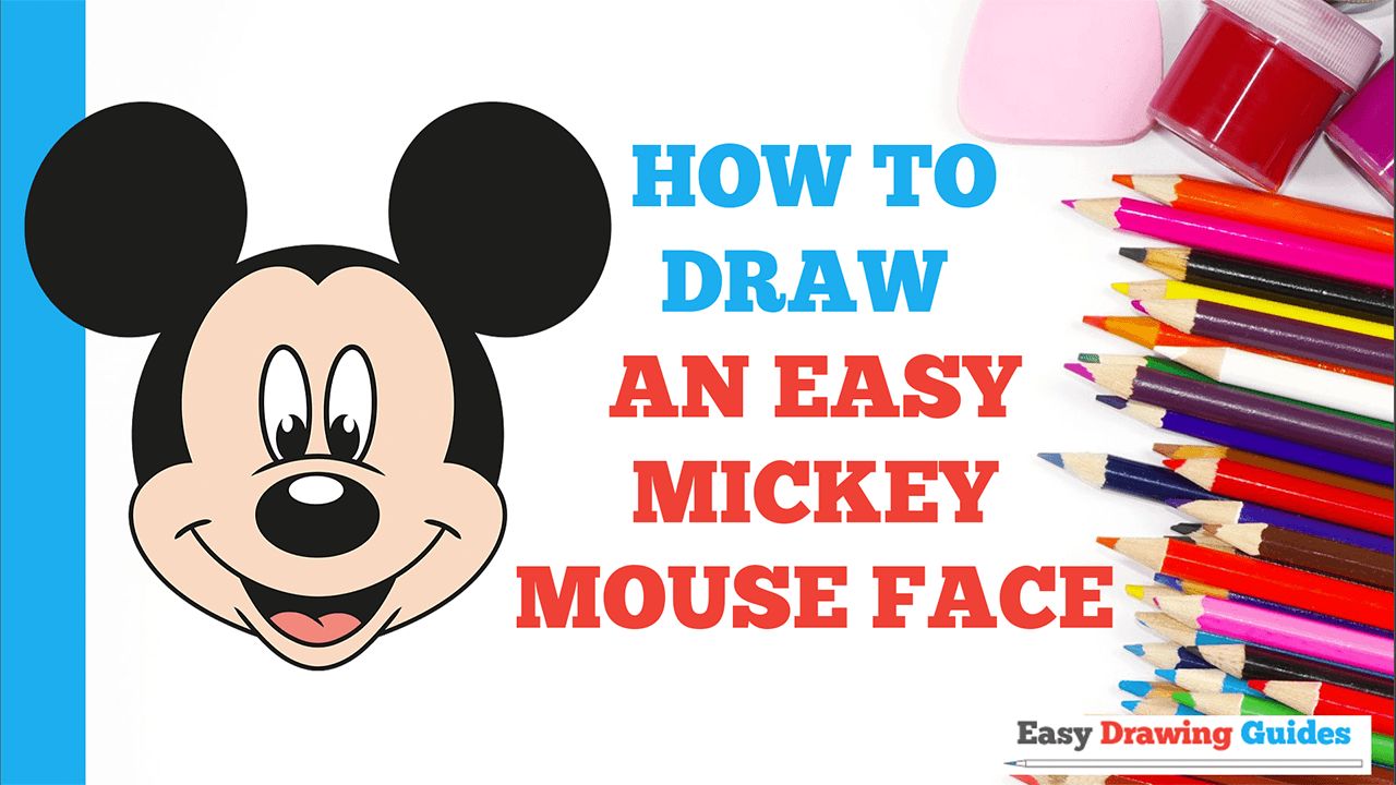 Mickey mouse face Drawing Easy for Beginners | Mickey mouse drawing easy,  Simple face drawing, Mickey mouse drawings