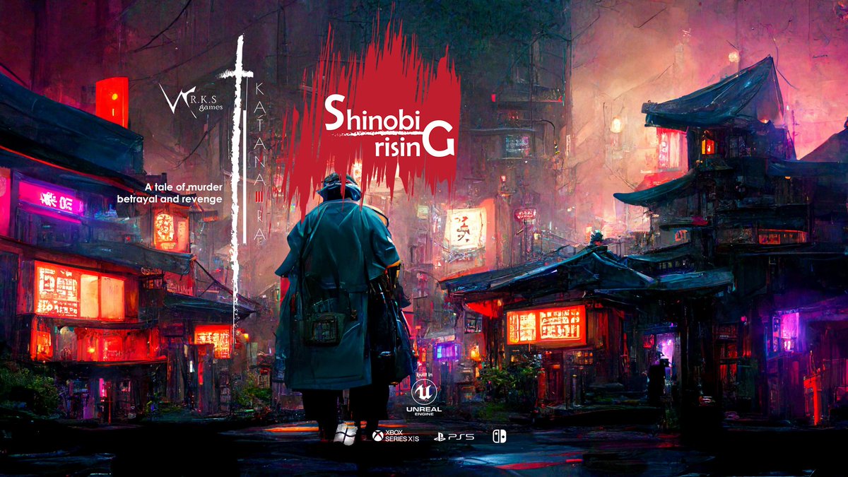 「日本風サイバーパンクゲーム『Shinobi Rising』発表!忍として殺人事件」|⚡Game*Spark⚡のイラスト