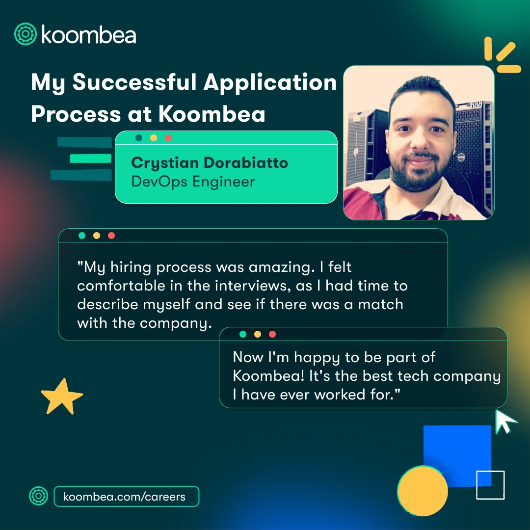 koombea's tweet photo. Check out what Crystian had to say about our #recruitment process! Want to be part of this international team too? 🌎 Check our available positions at https://t.co/gFqDnveqeC, and let's start your hiring process!

#Koombea https://t.co/BldW7LS5GH