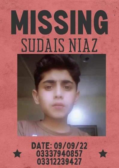 Hi, humanists !

This child is missing since 9 September 2022 from Poth Gali Chowk Arbab Karam khan road Qta yet not found. 

Kindly retweet as much as possible &amp; in case of his information contact on given numbers. Thanks