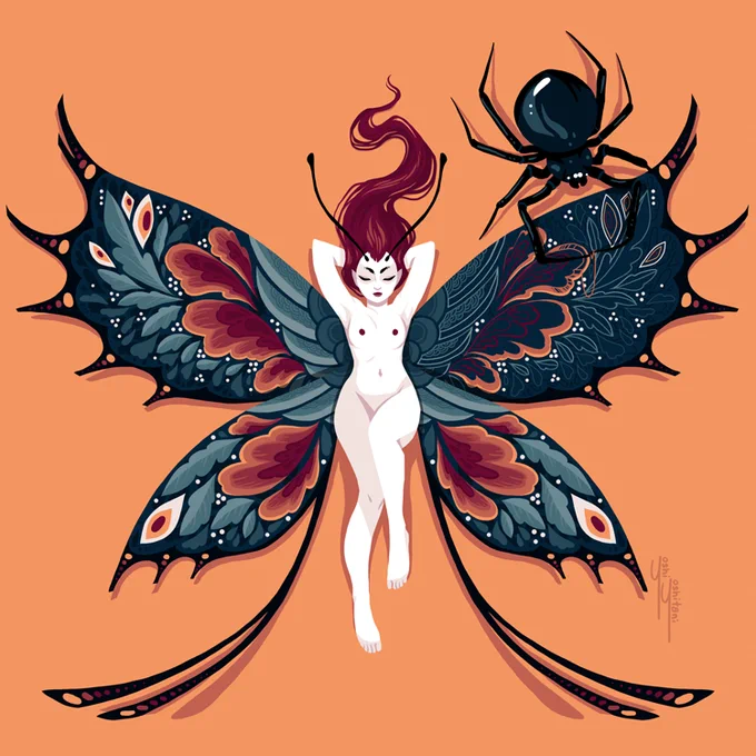 It's important to choose your tattoo artist carefully. This spider's an expert. #fairyfriday 