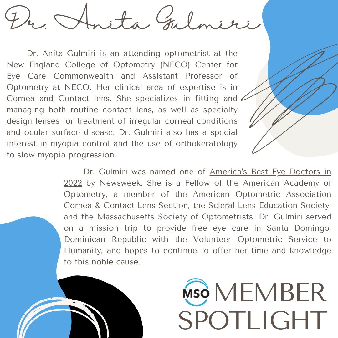 massoptom's tweet photo. Member Spotlight: Dr. Anita Gulmiri https://t.co/4QsefLzlSD