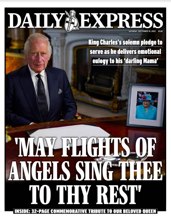 Daily Express (UK) Front Page for 21 September 2022