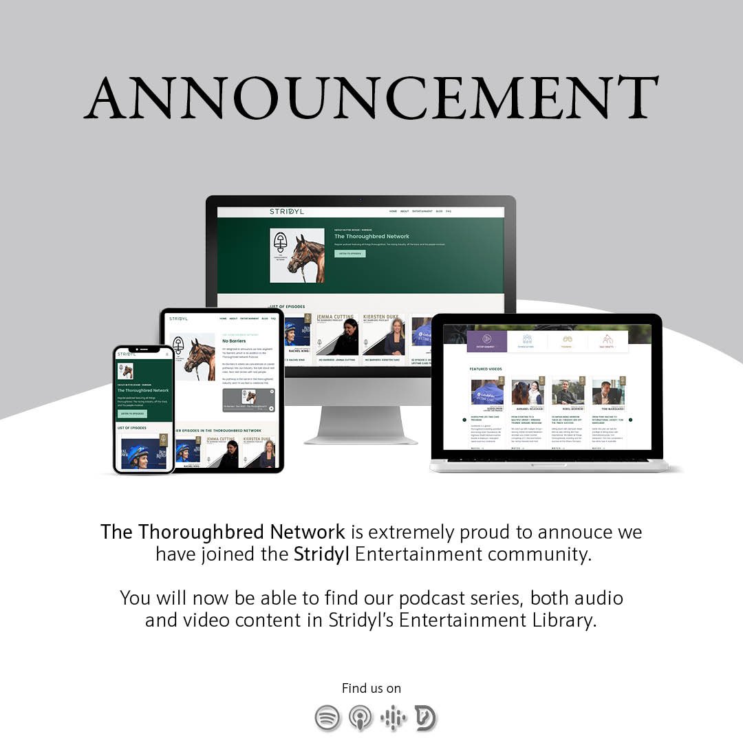 TheTbredNetwork's tweet photo. We are delighted to announce we have joined the @stridyl_com entertainment Community. https://t.co/cWuzsnibZg https://t.co/nvbrnrhGnk