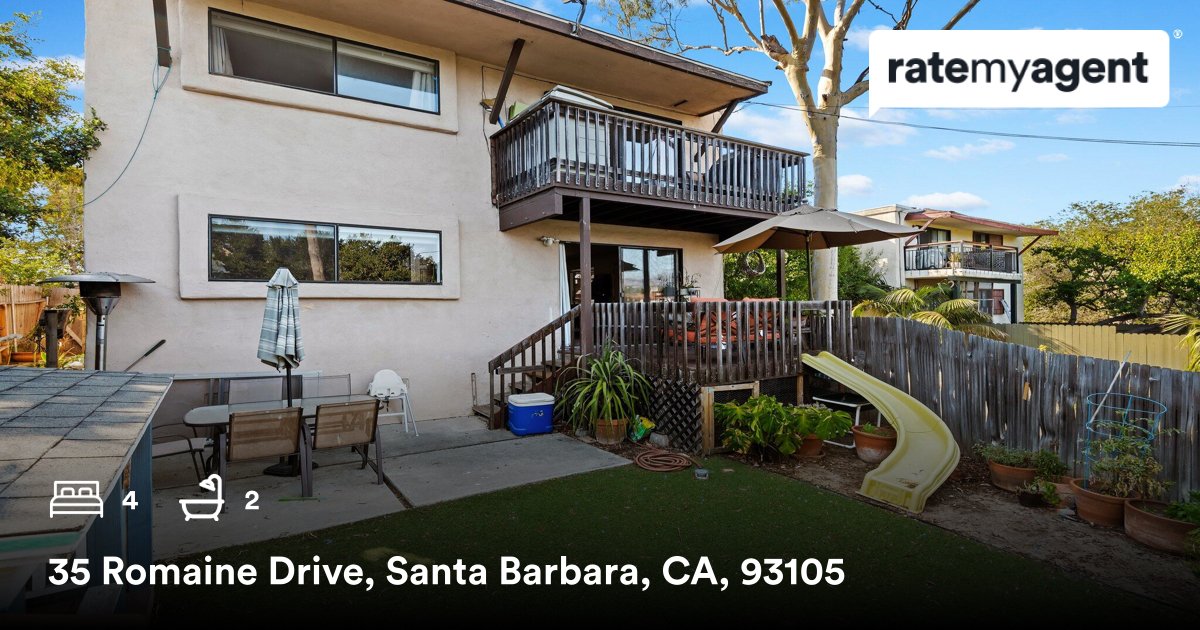 SBRealtor's tweet photo. 🛌 4 🛀 2
📍 35 Romaine Drive, Santa Barbara, CA, 93105

My latest listing on #RateMyAgent

...
#ratemyagent #realestate #Village_Properties__
https://t.co/fFDenFjR03 https://t.co/GogGWHXNDG