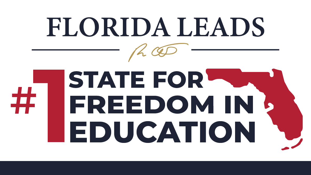 GovRonDeSantis's tweet photo. Today, the Heritage Foundation released their Education Freedom Report Card and Florida is #1.

Florida empowers parents, fosters transparency, and focuses on student achievement. https://t.co/XpGPpLxvnR