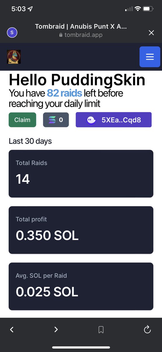 I used TomRaid, the raid2earn platform <a href="/AlphaPharaohs/">Alpha Pharaohs - No1 Marketing Platform on Solana</a> and <a href="/AnubisPuntNFT/">Anubis Punt</a> built together, for 15 minutes and made .35 sol.  This is just the beginning! #ANUBISH