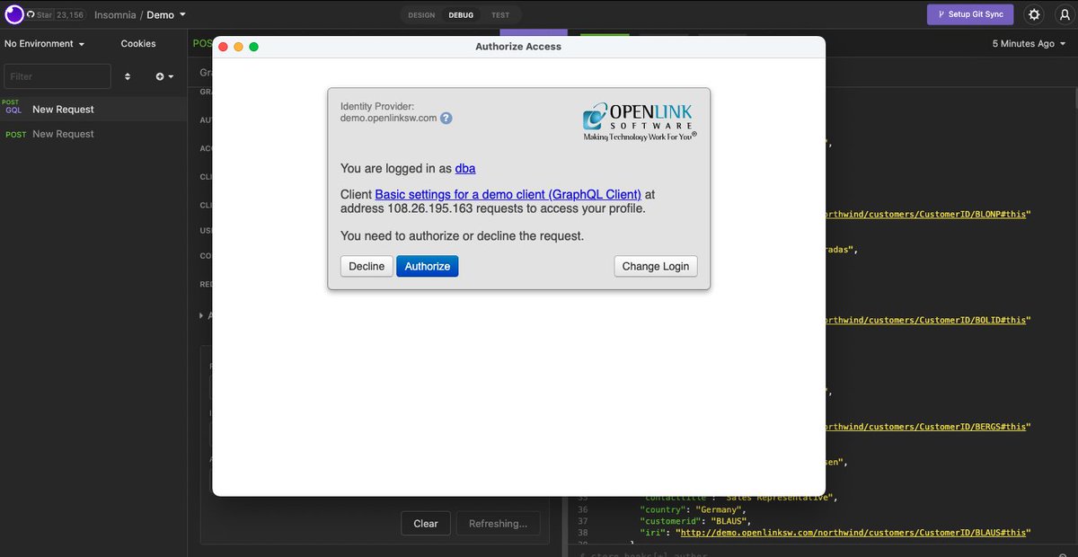 kidehen's tweet photo. Support for a variety of #authentication protocols is another piece of unique functionality exposed via the native #GraphQL implementation in our #VirtuosoRDBMS.
#OpenIDConnect #OAuth #NetID #TLS #DigestAuthentication #WebID #OpenID #DataConnectivity #DataSecurity https://t.co/8ER5EJ8kX9