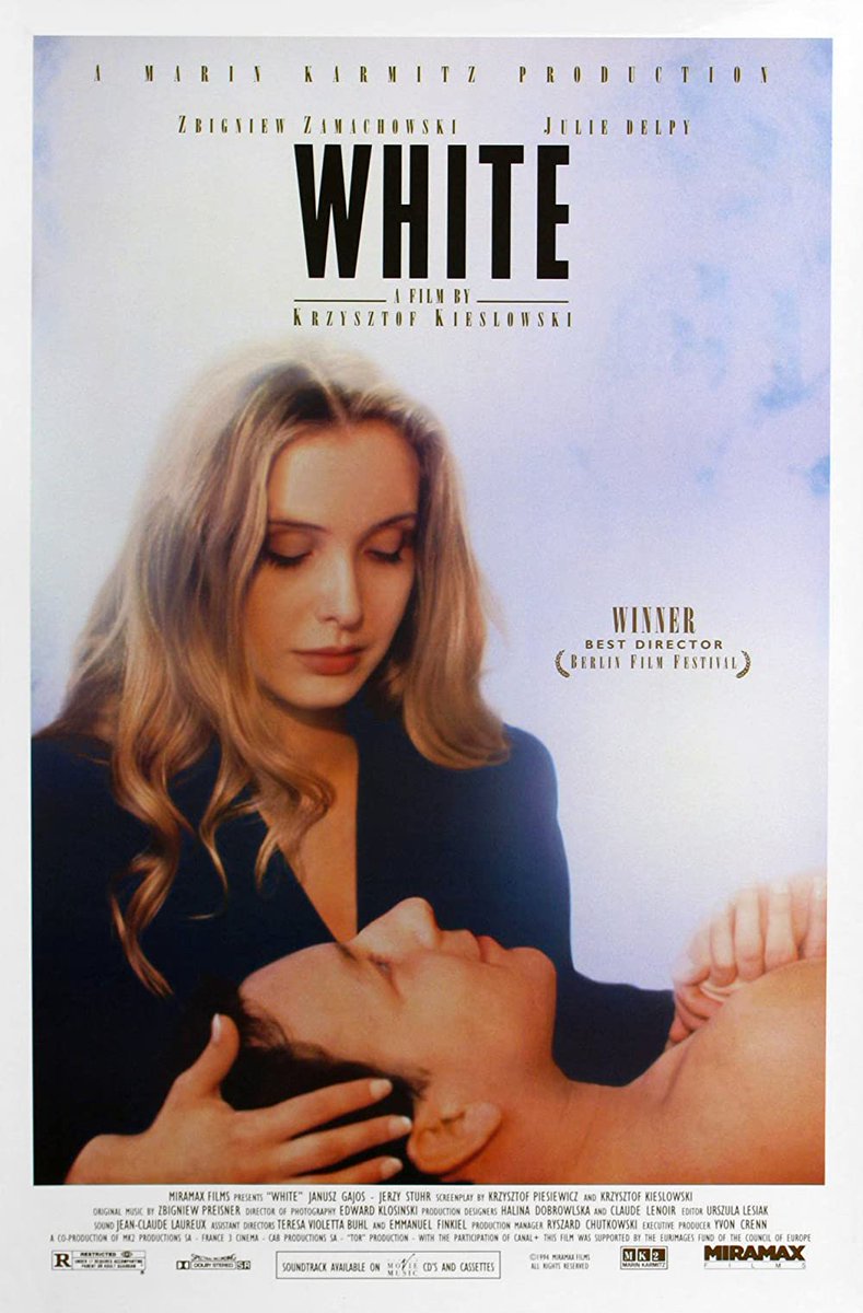 ColtonRCampbe11's tweet photo. Blue (1993)
White (1994)
Red (1994)

Krzysztof Kieślowski’s great final works https://t.co/E8zMTl2LWu