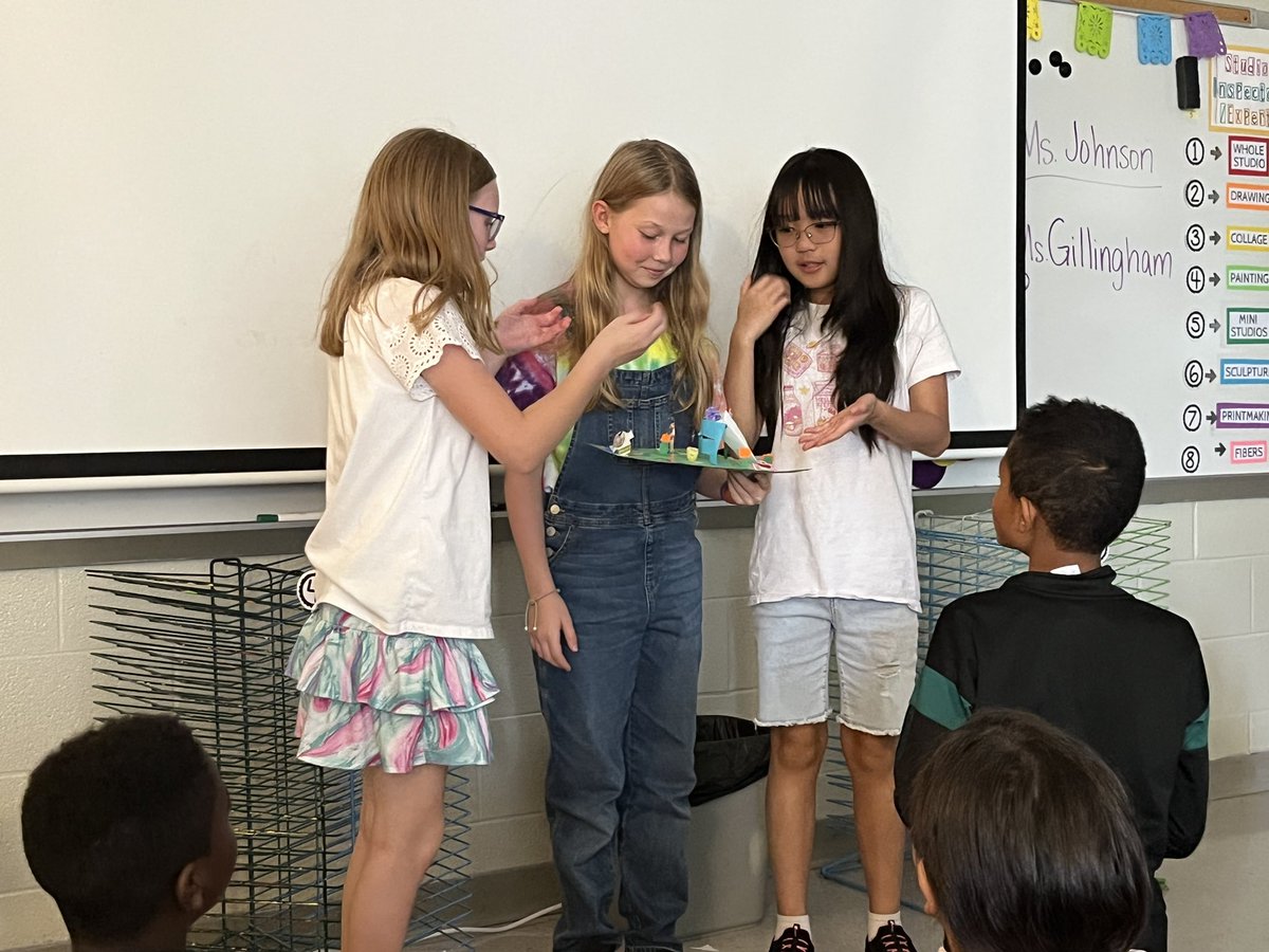 RSEsmART's tweet photo. I have thoroughly enjoyed listening to groups present their collaborative collage challenges! Students then voted on the one they felt was the most successful and that one will be displayed in the hallway! They have all done a fantastic job! @RSELions https://t.co/WdolNHd9fj