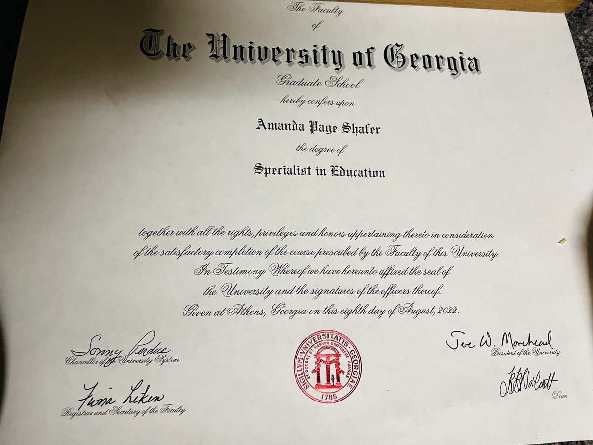 ctaefacs's tweet photo. I finally did it and I completed my Educational Specialist Degree in Workforce Education from the University of Georgia. Double Dawg Graduate! https://t.co/ccK2MvM6QG