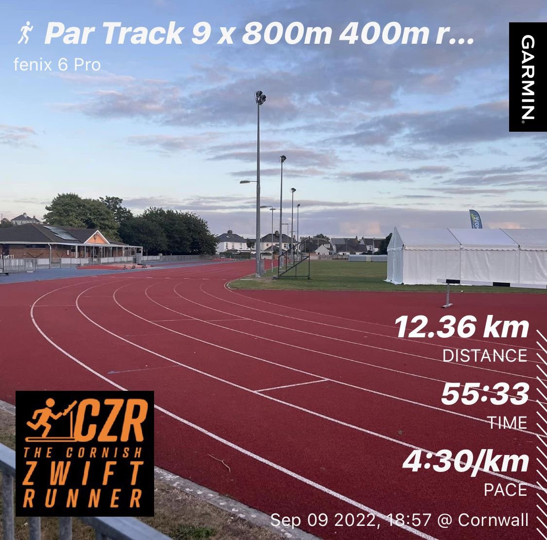 CornishRunner's tweet photo. Par Track 9 x 800m on / 400 m recovery
Well done everyone 💪
ThNk you mark for arranging 🙏🤛👌
#partrack #running #tracknight #run #fitness #thecornishzwiftrunner https://t.co/D9yHGQtUOy