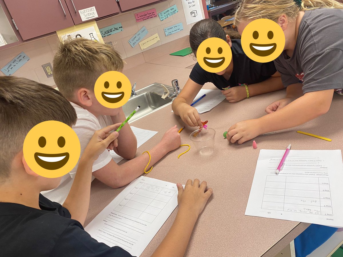lbgerkens's tweet photo. First week = our first science lab. Ss had to “save Sam” (gummy worm) using only the tools they were given without touching him, his boat, or his life preserver. One of my fav lessons to teach about persistence, collaboration, scientific processes &amp; not giving up! @HTWPSchoolsNJ https://t.co/qigaclCRCb