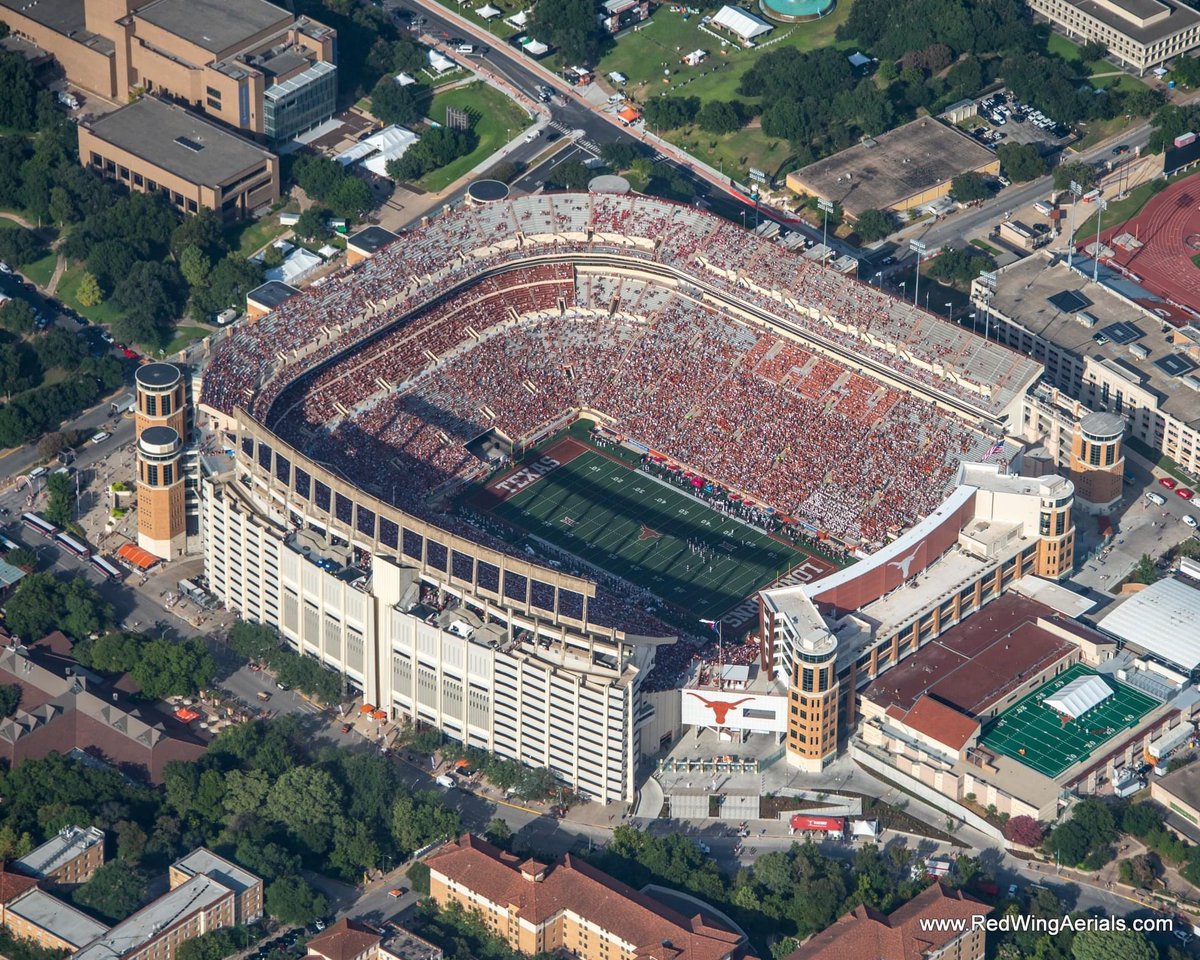 AerialsRed's tweet photo. You can "Roll Tide" or you can "Hook 'Em", but whichever your persuasion, we hope you'll look up and wave to our cameras as we capture tomorrow's big game from above when Bama comes to town to face the Texas Longhorns.  #utfootball #hookem https://t.co/B44Sfh2rIU