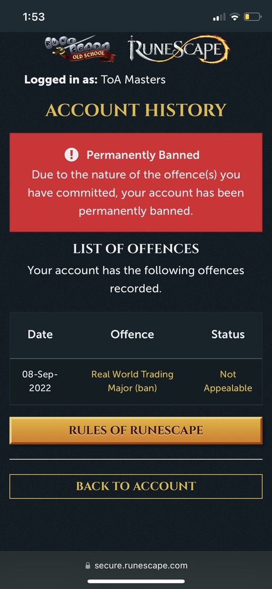 Eslamaymannn's tweet photo. @JagexSupport @Jagex @JagexArchie  plz guys check my iron man 😭 i didnt did rwt how iron man with 980 total skills banned for rwt !! Plz guys check my account agine 😭😭💔 name is ( ToA Masters )
 I want anyone reply on this massage how iron man with 980 total doing rwt !👀😭 https://t.co/RnTYkRGr4u