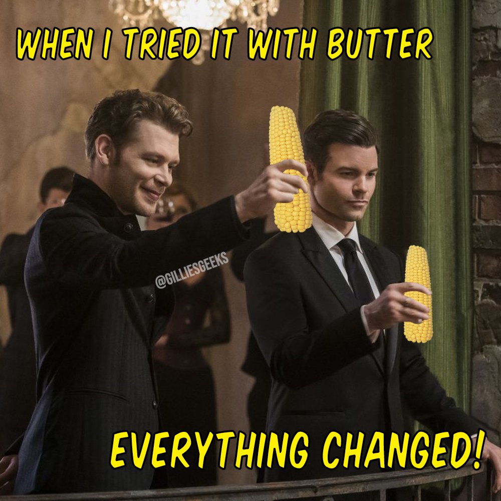 GilliesGeeks's tweet photo. The only thing that really made the Mikealsons happy #itscorn #theoriginals #tvdu https://t.co/moC7NGmvsW