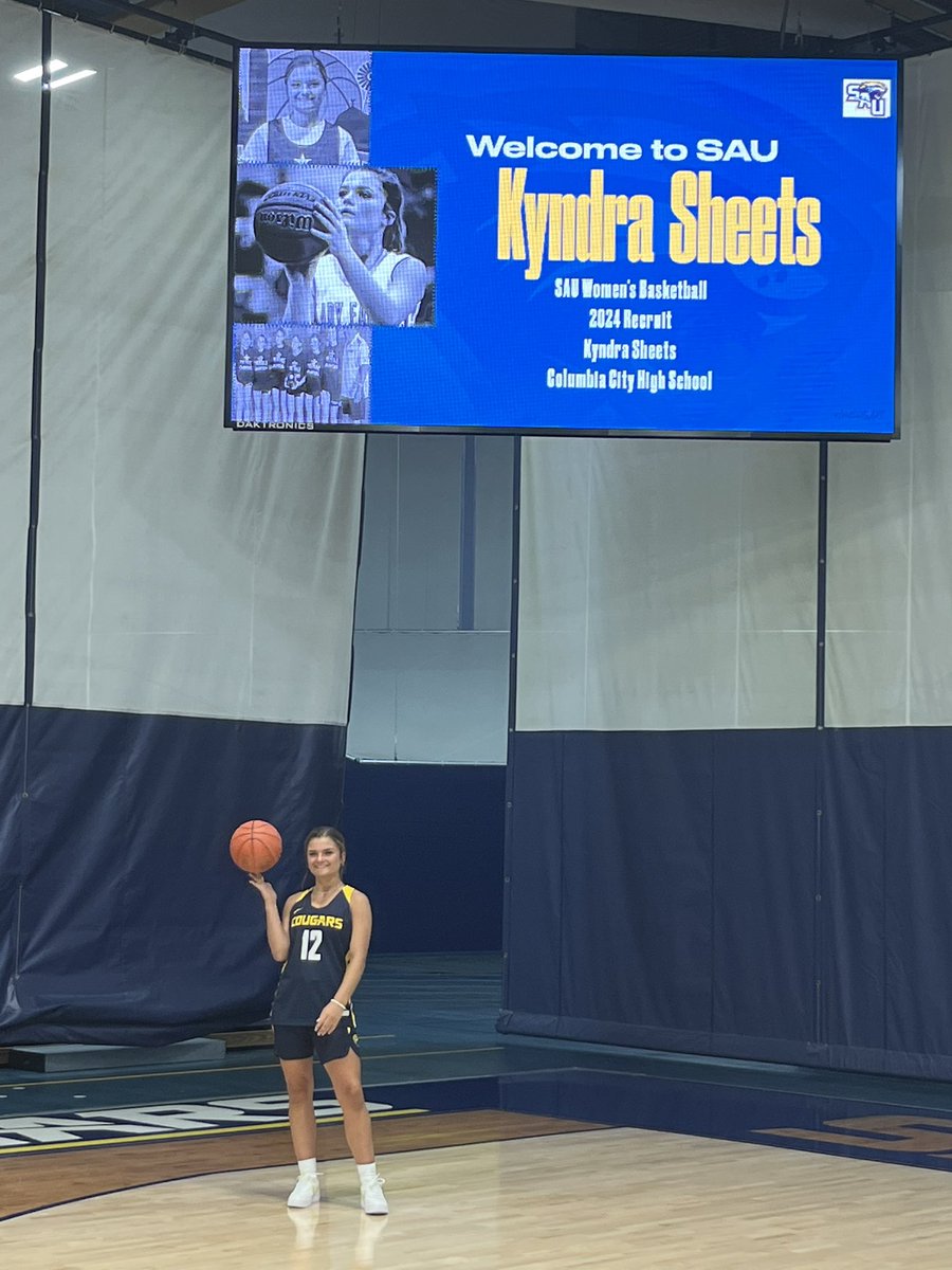 kyndra_sheets's tweet photo. After a great day spent with @SAUCougarsWBB i’m excited to receive an offer to continue my academic and athletic career! Thanks for a great visit https://t.co/v7689UhQit