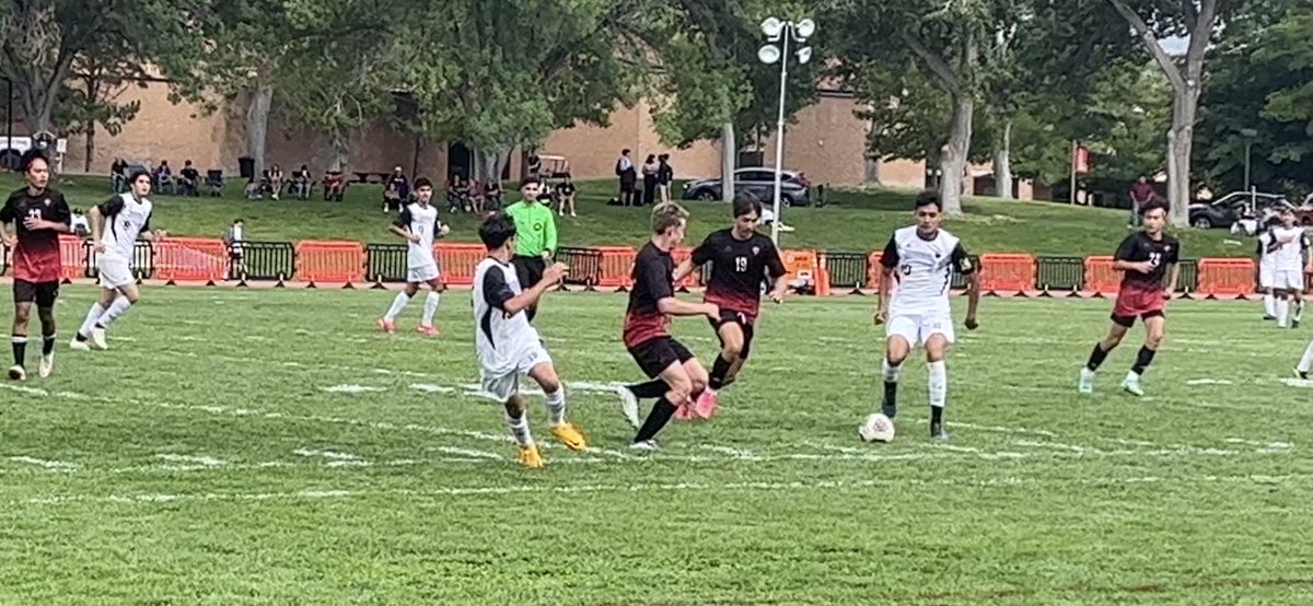 Academy boys lose to Hobbs 3-2. #AlbuquerqueAcademyInvitational #soccer #Chargers #ABQ