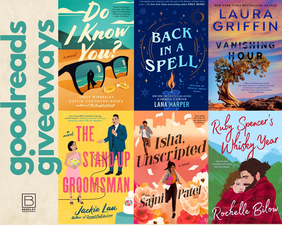 Whether suspense, paranormal, or contemporary, Berkley’s got the romance for you! Enter for a chance to win a copy of some of our upcoming titles over on @goodreads 😎 Links below!