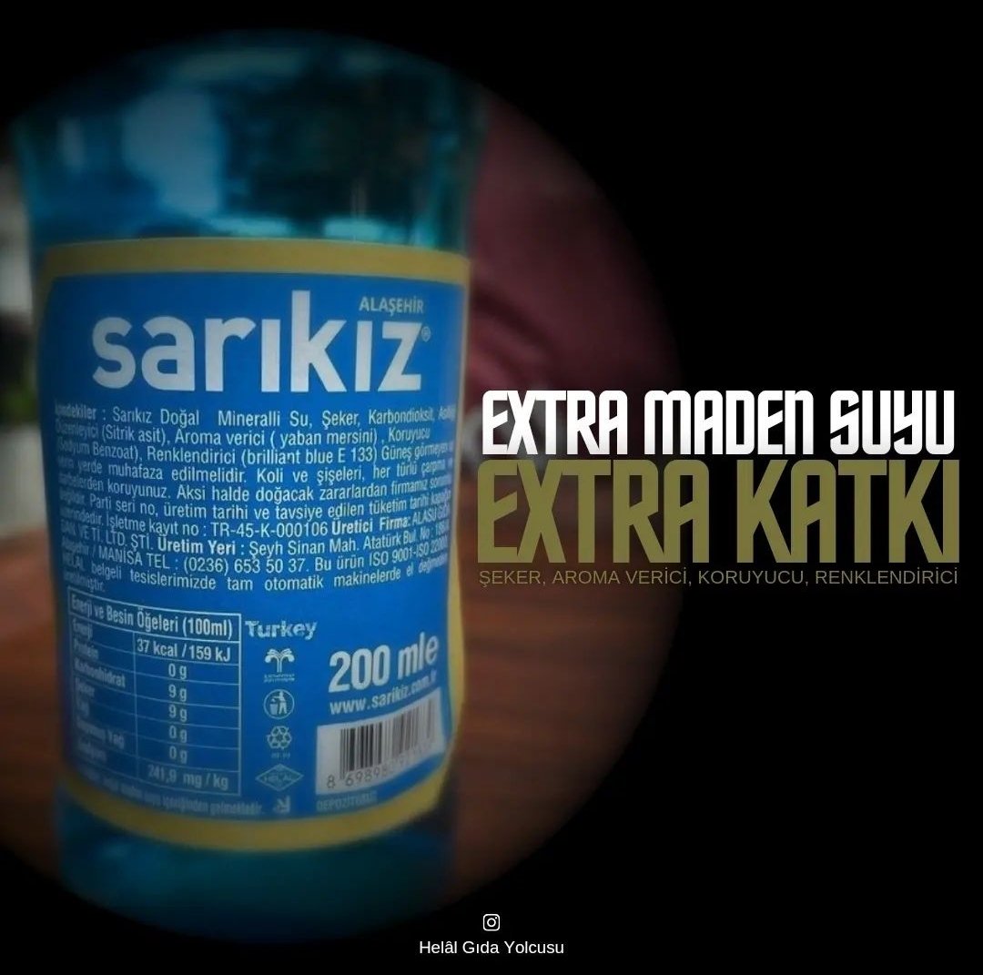 HelalYolcusu's tweet photo. Mis gibi doğal maden suyunu
EXTRA yapmak için
18 gr. (Yaklaşık 9 küp) şeker,
tatlandırmak için yapay aroma verici,
bozulmaması için sodyum benzoat,
İçerdiği aroma hissiyatını vermesi için renklendirici (Brilliant Blue FCF) eklemişler...

Adına da EXTRA demişler...
Peheey... https://t.co/Utn2vIY5Ty