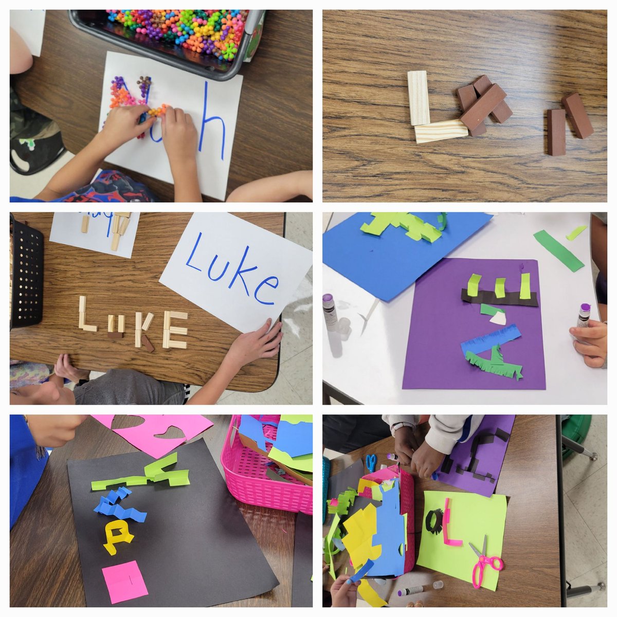 CarynCondello's tweet photo. Name builds this week came out really cool @NISDLeonSprings STEM Lab. Love the creativity 🤩 @NISDSTEMLabs #StemEducation #creativity #mindsetmatters #growthmindset https://t.co/43BsZXaQOE