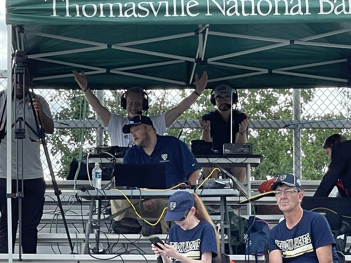 tcchsyjfootball's tweet photo. Don’t worry folks, the radio crew is alive and accounted for in the bleachers! #TheCounty #TogetherWeSwarm #W1NTHEDAY #BeatChiles https://t.co/mTMN3Gvovu