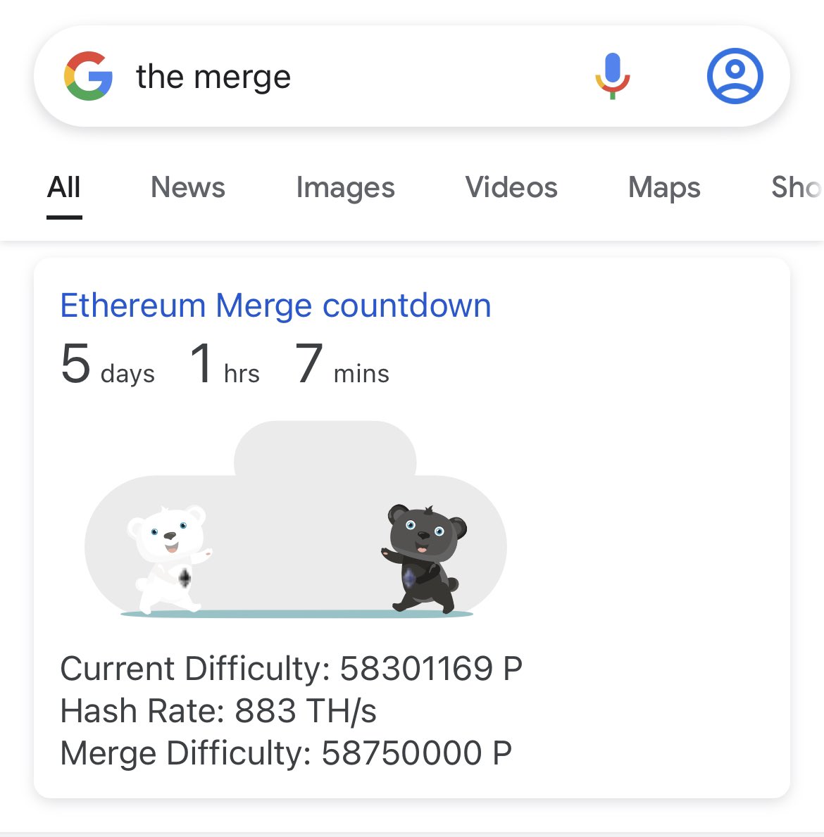 TrustlessState's tweet photo. Google knows what the merge is! 

Neat https://t.co/K4kJ9hwcT4