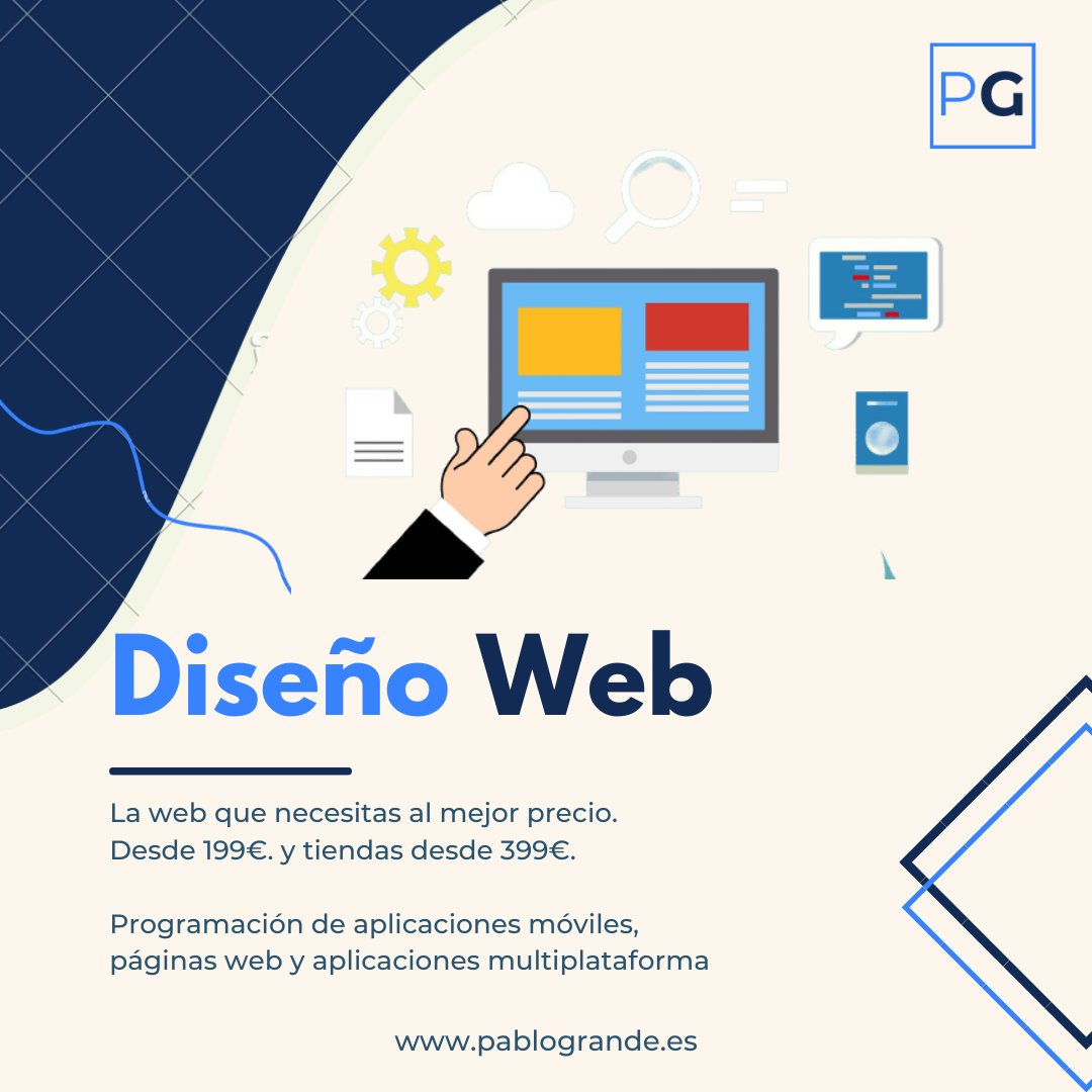 PabloGrandeDev's tweet photo. #marketing #SEO #WordPress #web #webdesign #branding #MarketingDigital #diseño #diseñografico #desarrolloweb #pymes #autonomos #empresas #Servicios

https://t.co/3Whs2etRbZ https://t.co/J1cXYgXKBh
