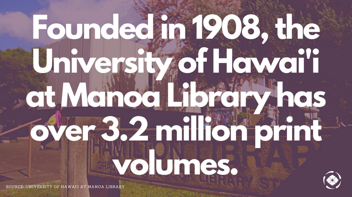 tyfhusa's tweet photo. Researchers from around the world come to study, examine, and read archival materials housed at the Hamilton Library at the University of Hawai’i at Manoa!
#HawaiiReads #ReadingIsLife #TYFH
.
.
.
#funfacts #bookfacts #Readingfacts #read #reading #book #books #ReadingIsFun https://t.co/a2qxHETkIA