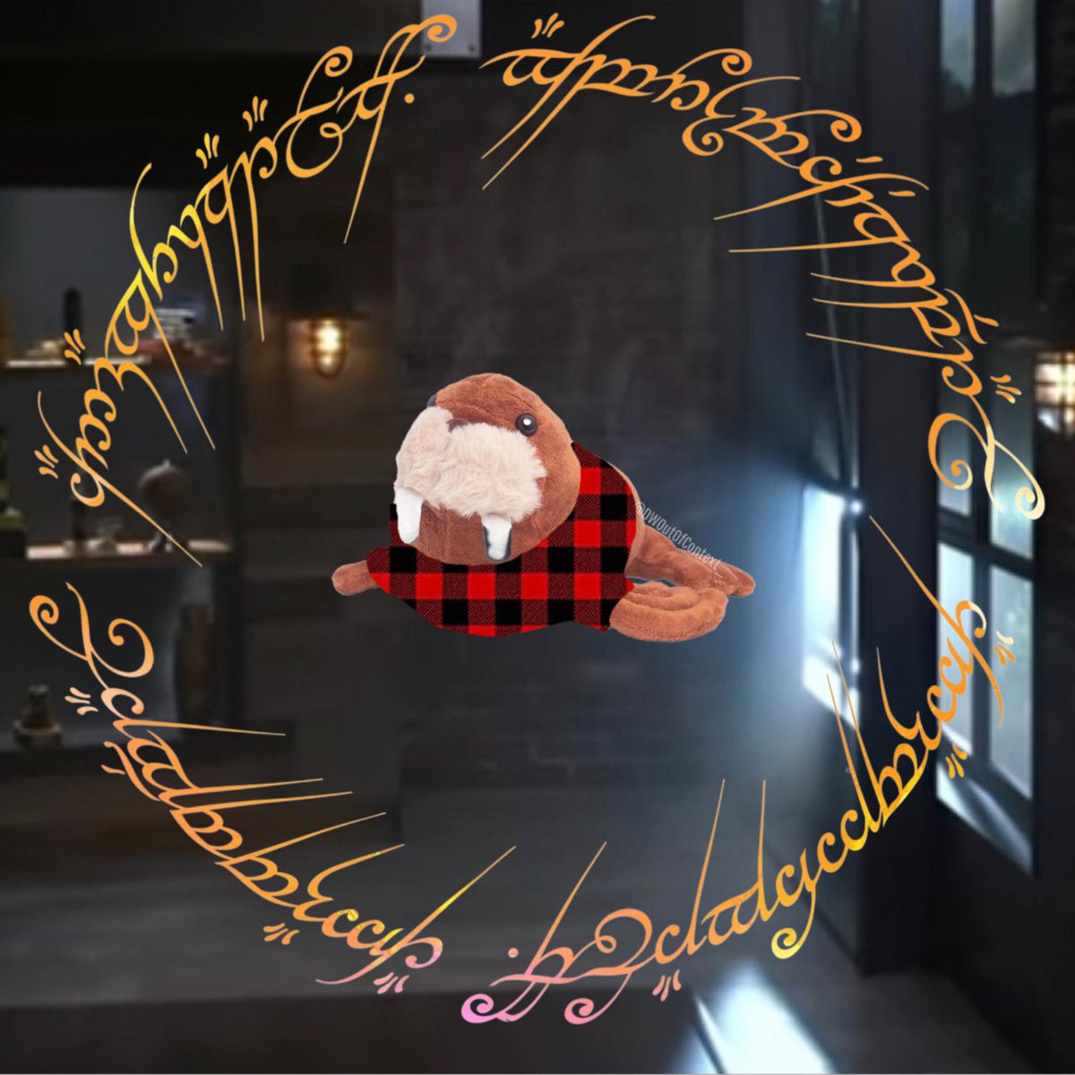 realtruthcactus's tweet photo. First the flannel. Next the walrus. #WalrusGate #NeverForget #GiveMattHisWalrus https://t.co/NwBbODNr91