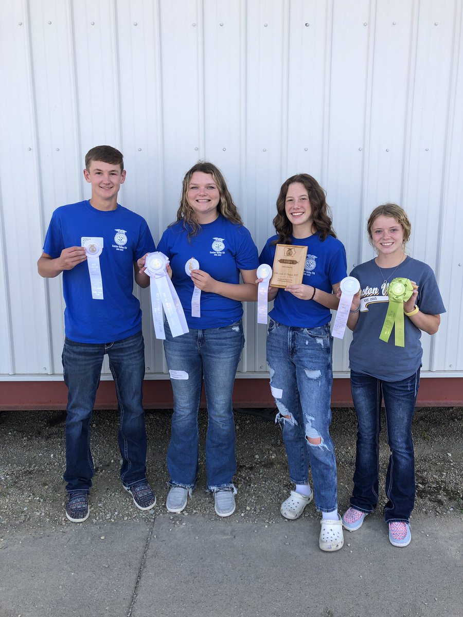 Great work <a href="/EastonValleyCSD/">Easton Valley CSD</a> FFA milk quality team today at <a href="/iowaffa/">Iowa FFA Association</a> contest. Third place team, high team in Milk Products and a seventh overall team member. Proud and pleased with these results!!