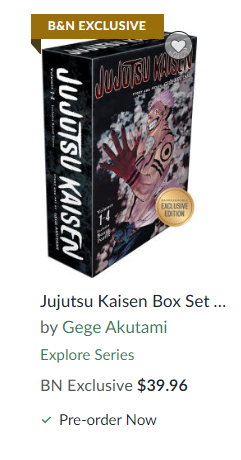 Jujutsu Kaisen Box Set Vols. 1-4 (B&N Exclusive Edition) by Gege Akutami,  Paperback